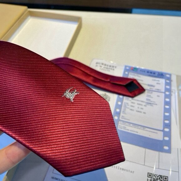 Burberry London Navy Blue Check Silk Tie Burberry London  Burberry Men\'s Tie